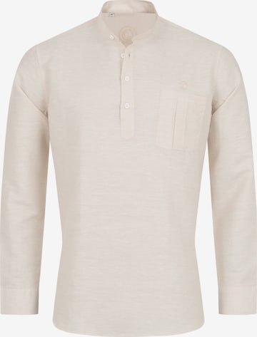 Indumentum Button Up Shirt in Beige: front