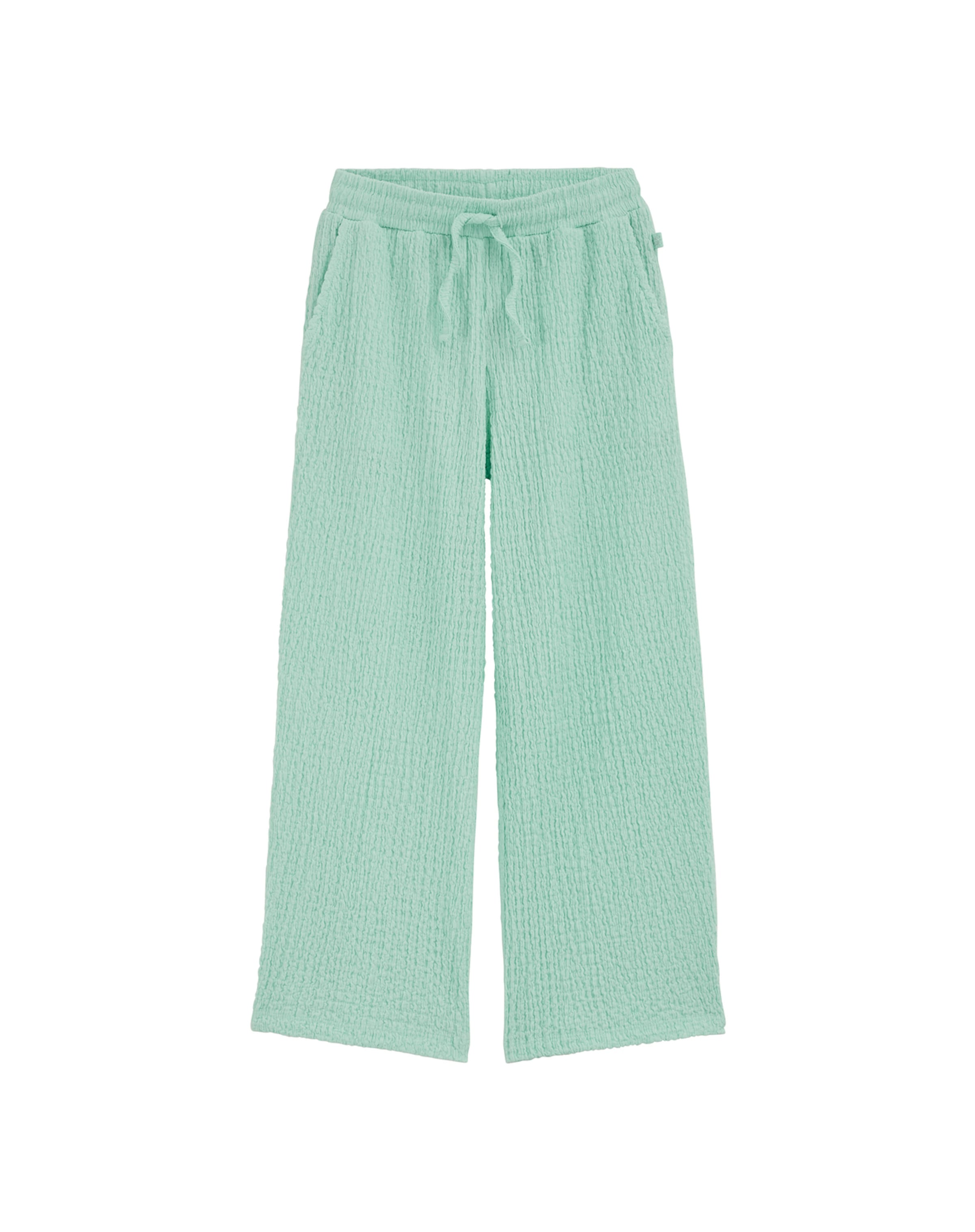 Largi Pantaloni de la WE Fashion pe verde: față
