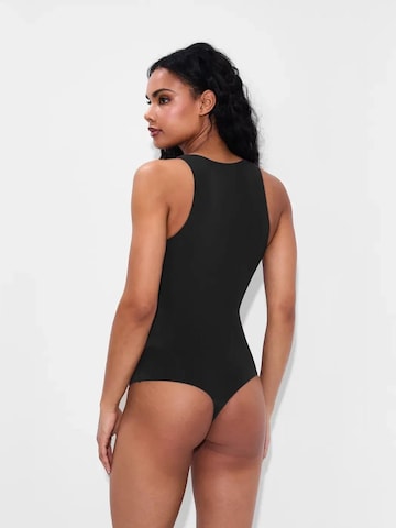 cfab (formerly creamy fabrics) Shapingbody 'Crew Neck Bodysuit String' in Zwart