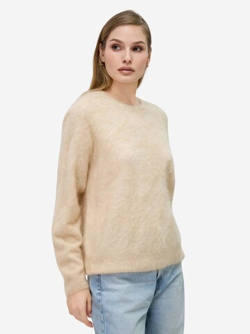 BELLEMERE NEW YORK Pullover 'Brushed Silk Cashmere Crew-Neck Sweater'‌‌‌‌‌‌‌‌‌‌ in Beige: Vorderseite