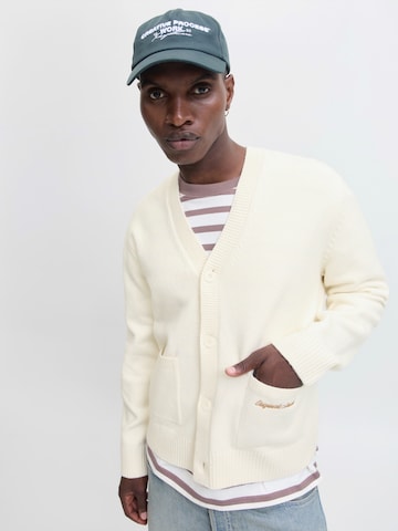 JACK & JONES Πλεκτή ζακέτα 'JORNORREBRO' σε μπεζ