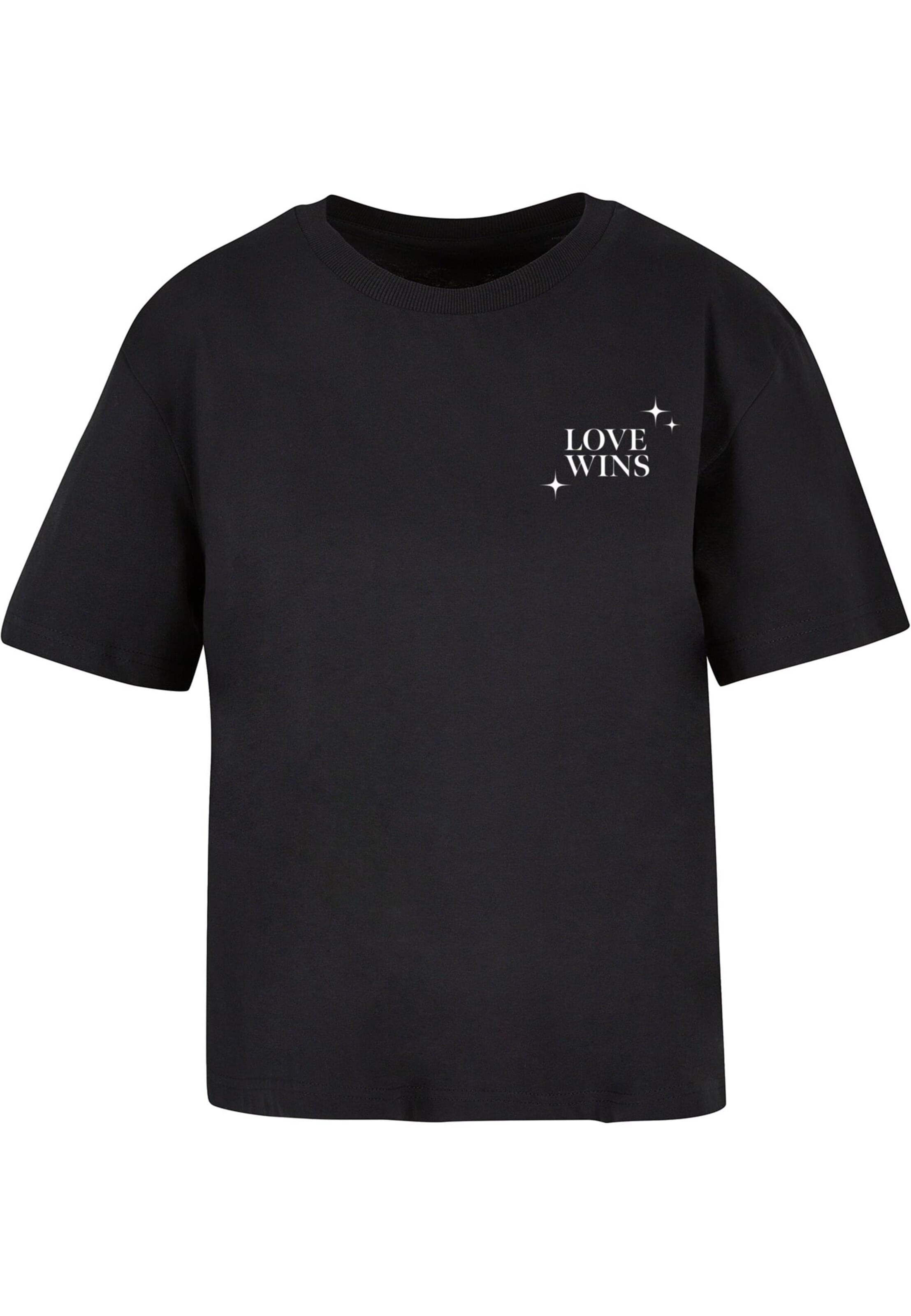 Mister Tee Shirt 'Gradient Heart Pride' in Black: front