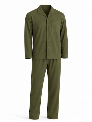 PANTONECLO Pyjama lang 'Pantoneclo Men’s Nightwear Set'‌ in Grün: Vorderseite