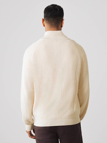Pull-over 'Half-Zip Knit' Honest Basics en beige