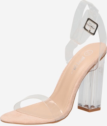 Nasty Gal - Sandalias con hebilla 'Let's Be' en transparente: frente