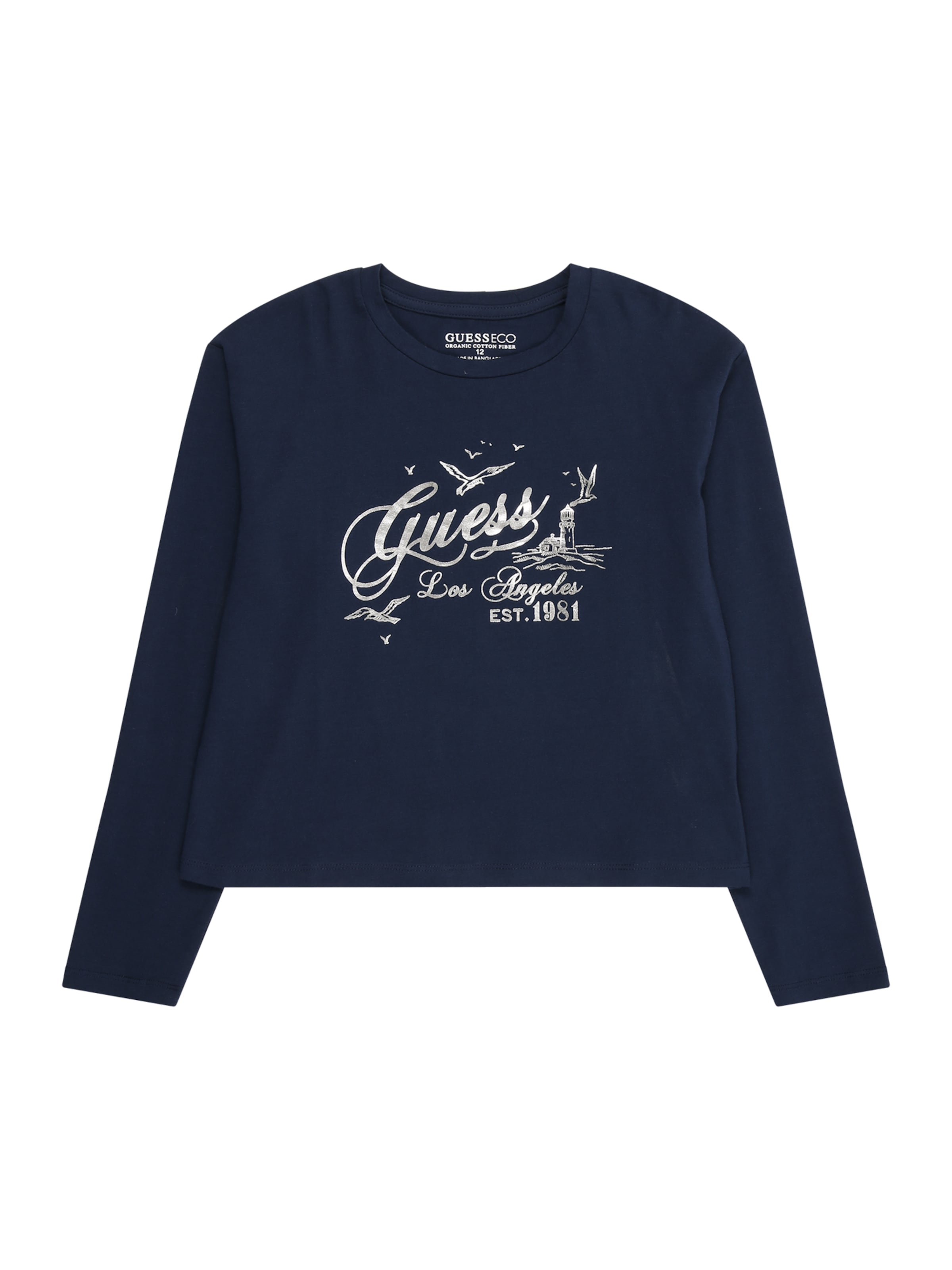 T-Shirt GUESS en bleu : devant