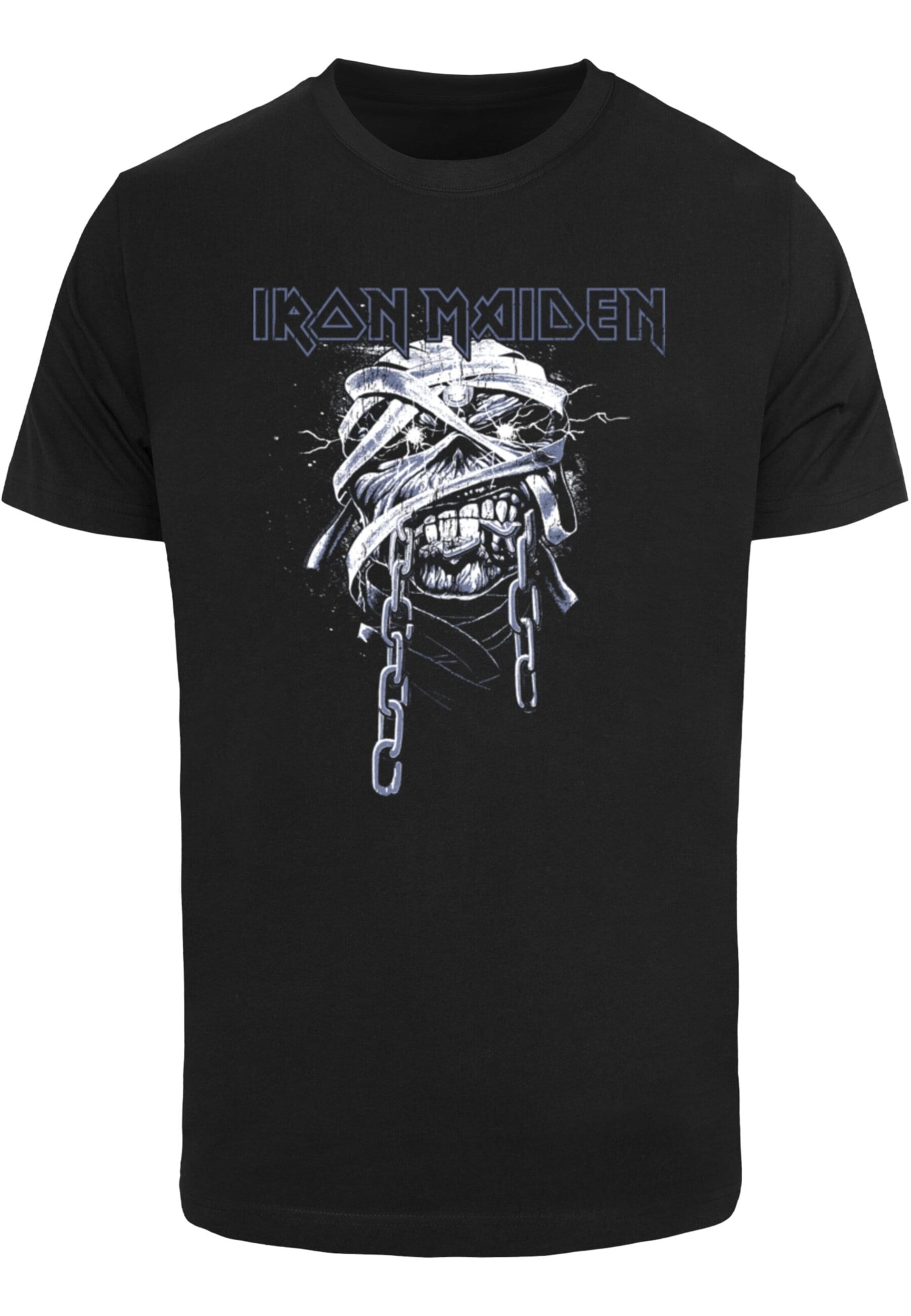 Merchcode Shirt 'Powerslave - Head' in Zwart: voorkant
