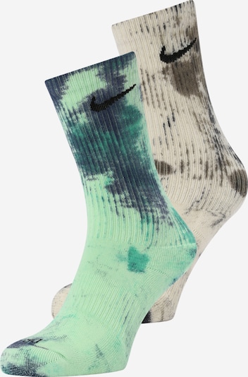 NIKE Спортивные носки 'Everyday Plus' в Цементный / Темно-синий / Светло-зеленый / Черный, Обзор товара