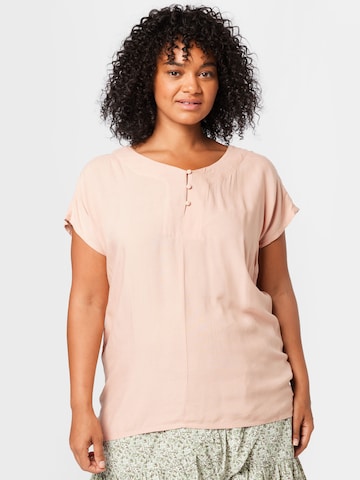 KAFFE CURVE Bluse 'Caya' in Pink: predná strana