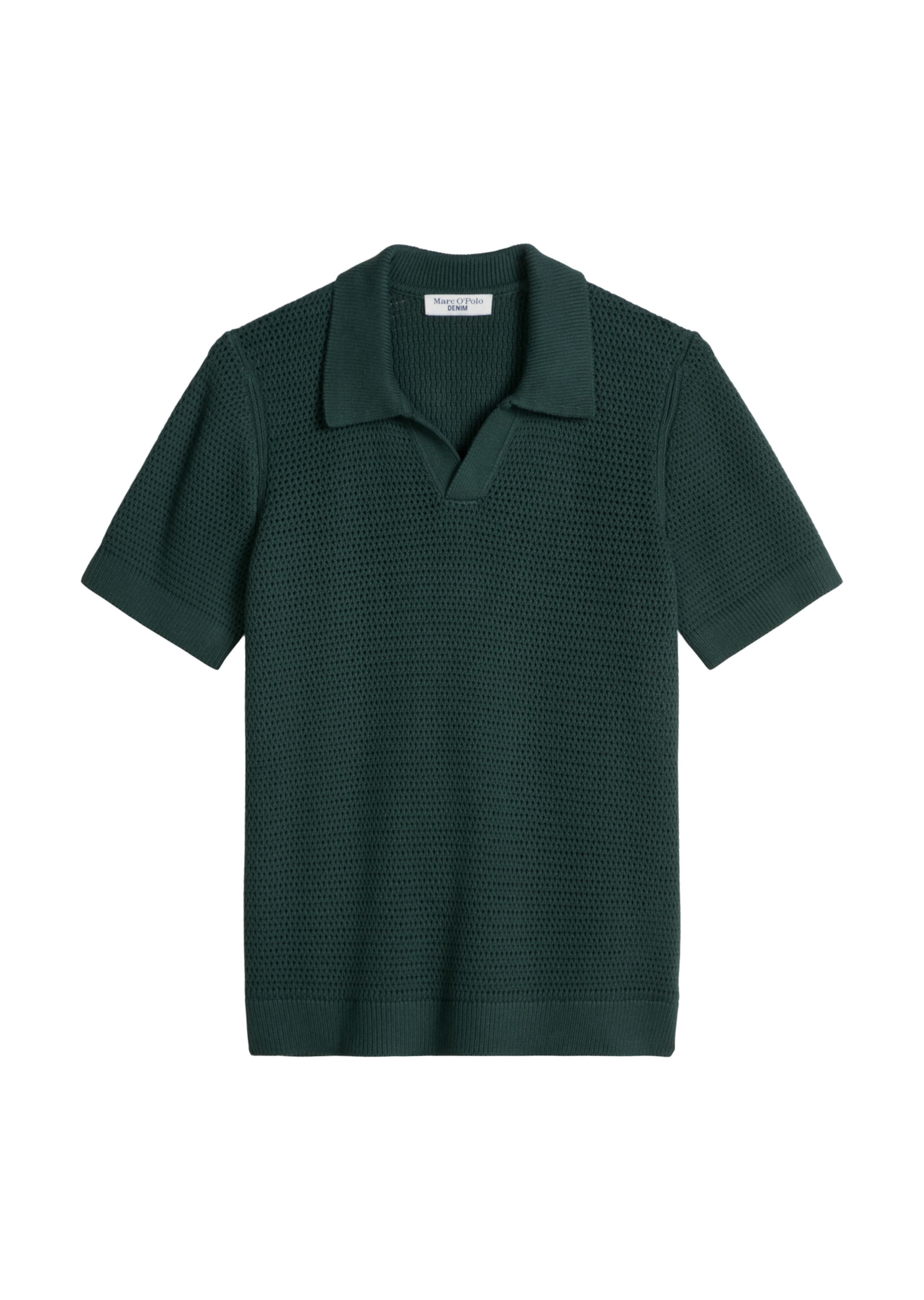 Marc O'Polo DENIM Poloshirt in S in dunkelgrün, Produktansicht