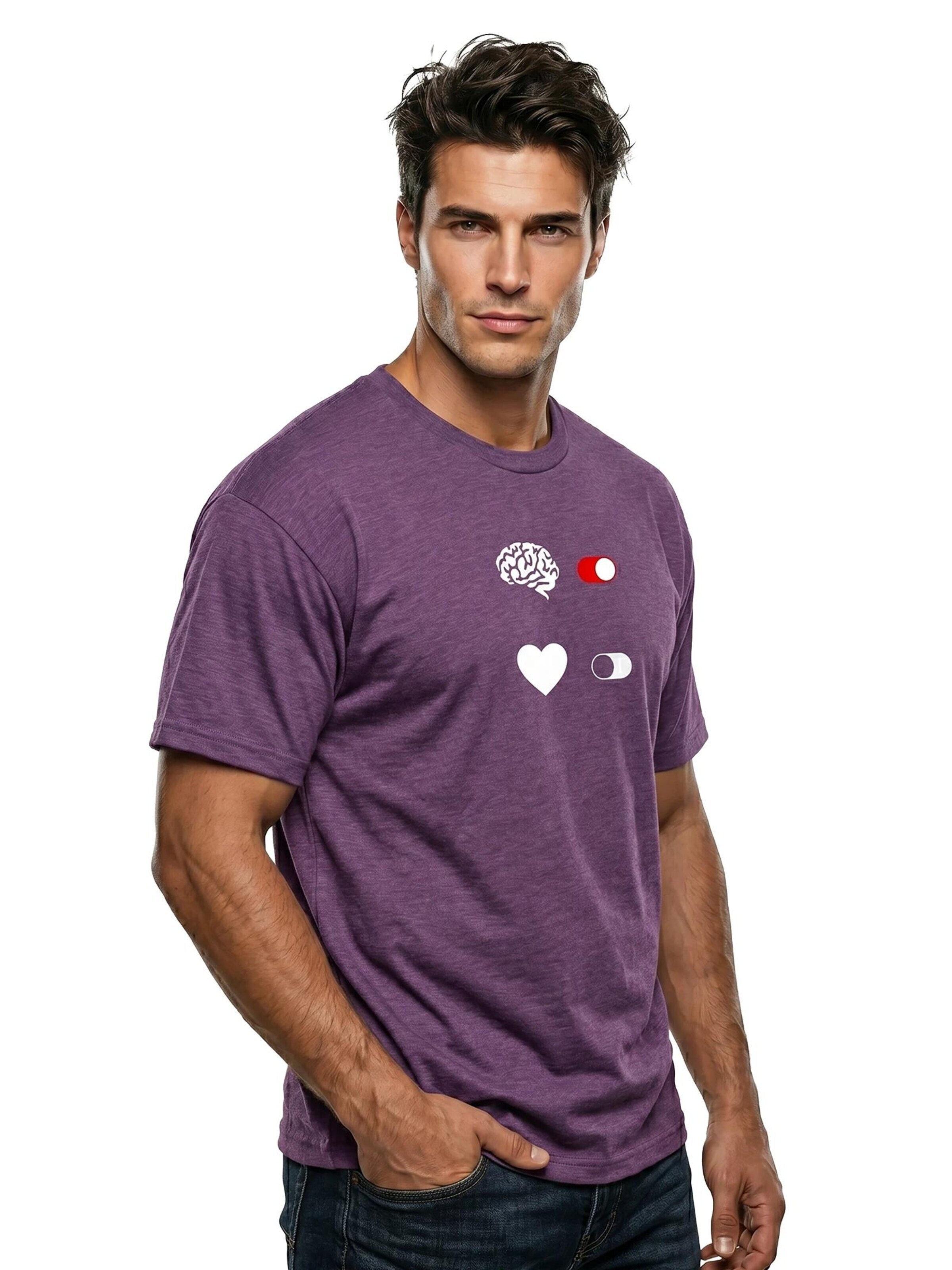 MAKAYA Shirt 'Brain On' in Purple