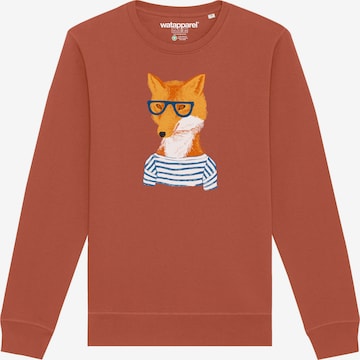 Sweat-shirt ' Fuchs ' Watapparel en marron : devant