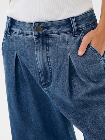 Wide Leg Jean à pince 'KALea' Kaffe en bleu