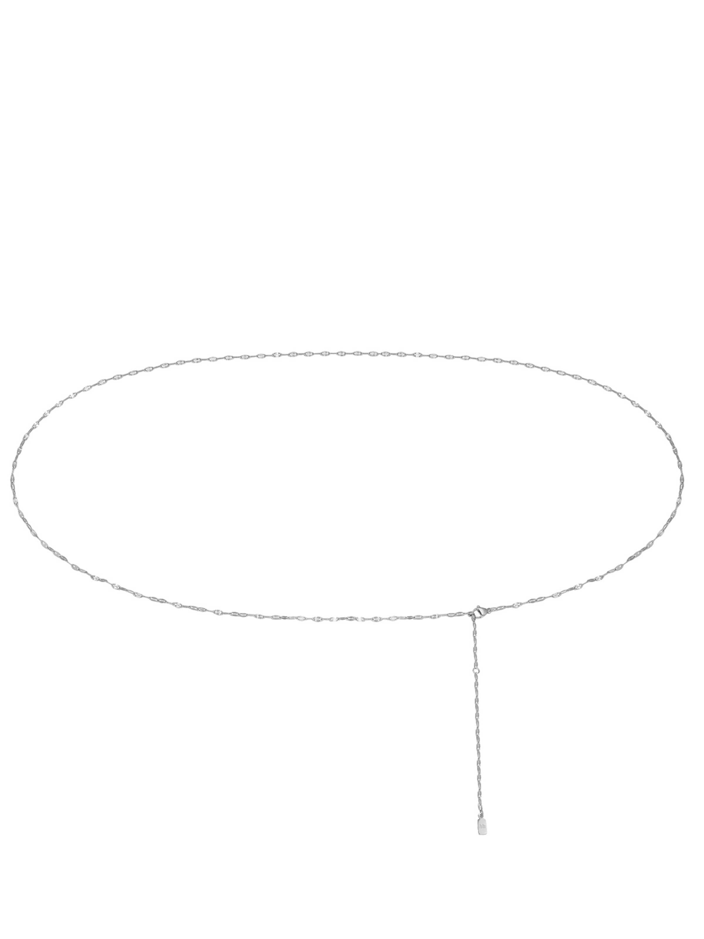 Chaîne 'Rolo' Hey Happiness en argent