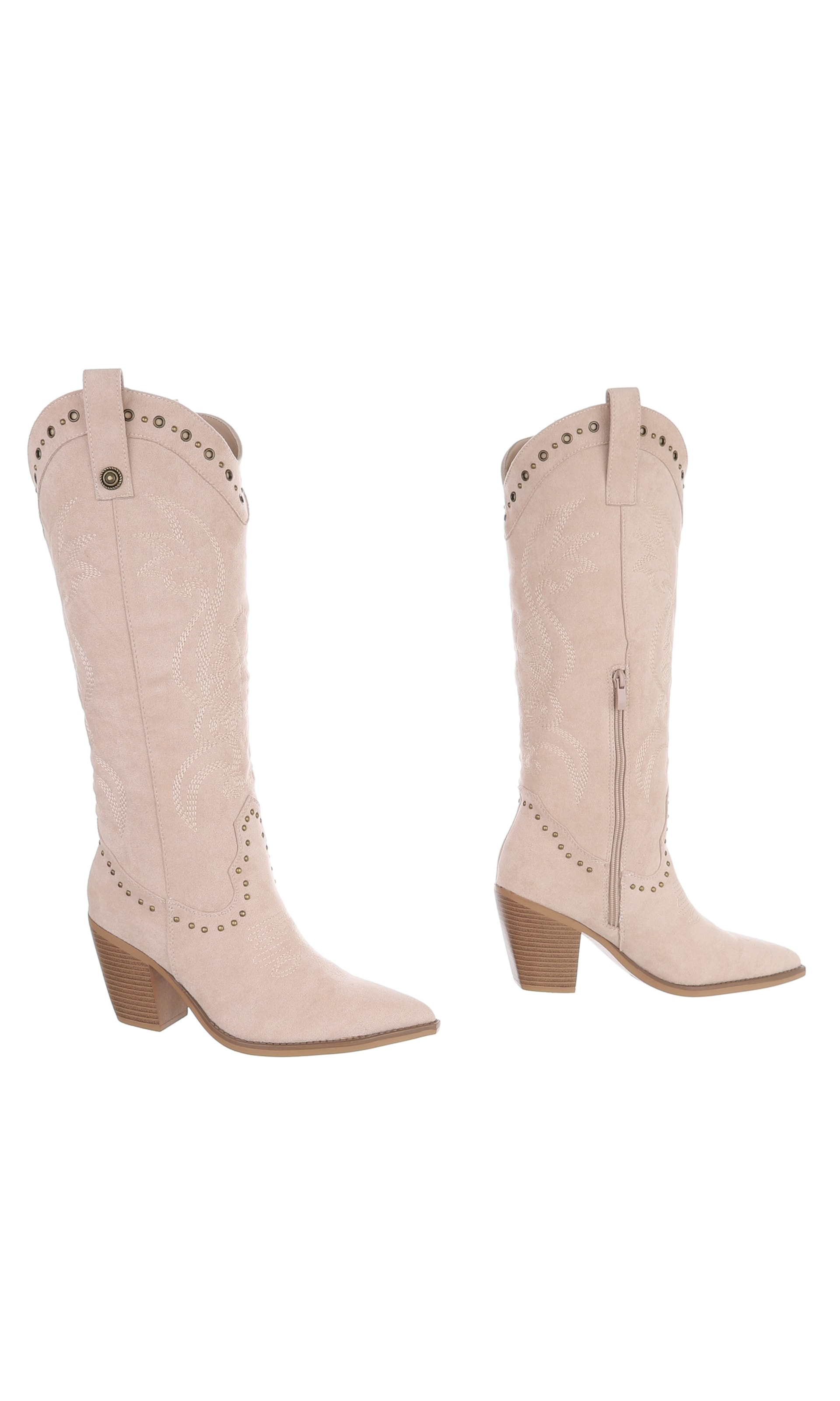 Ital-Design Cowboystiefel in Beige