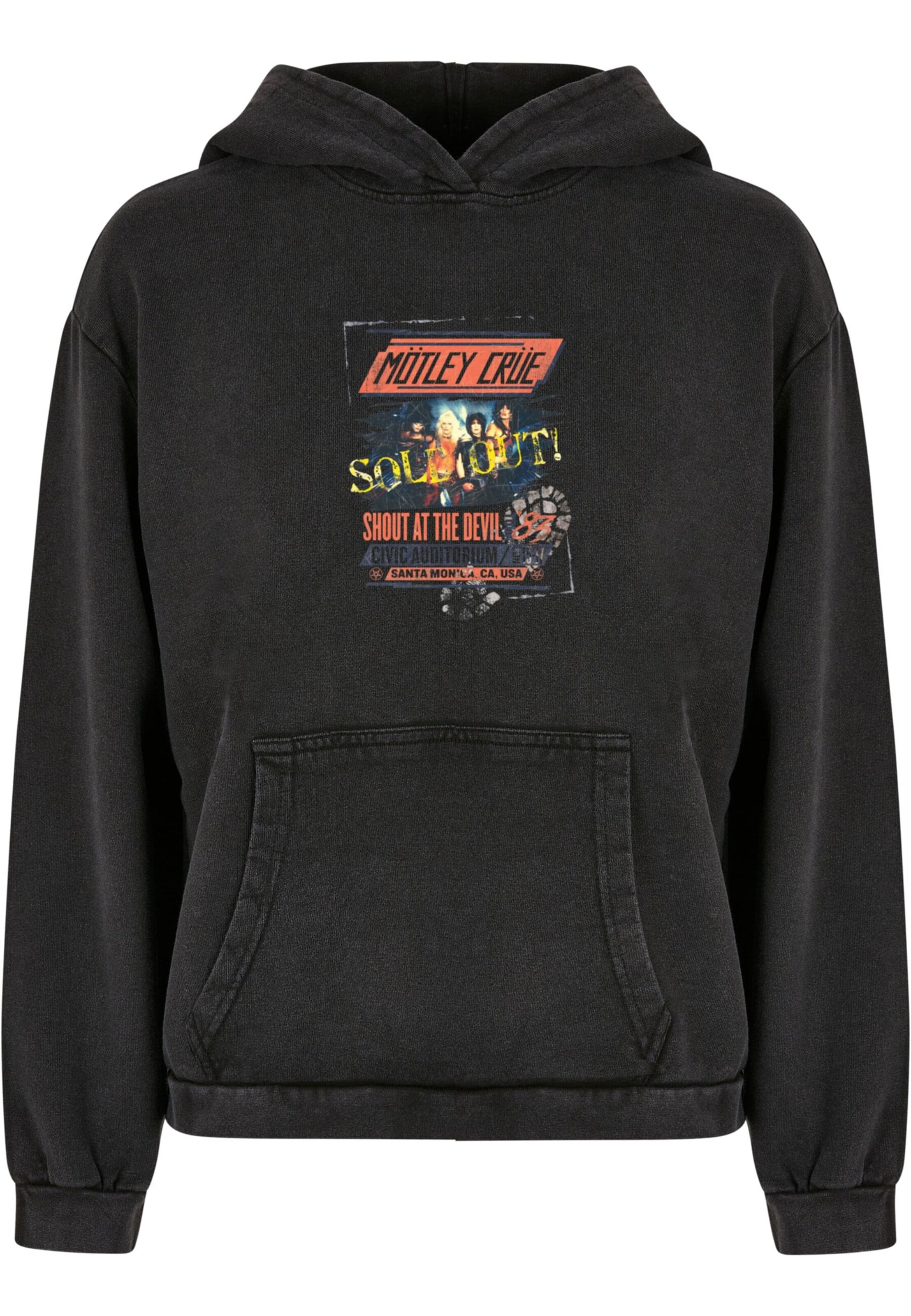 Sweat-shirt 'Motley Crue - SATD Tour' Merchcode en noir : devant