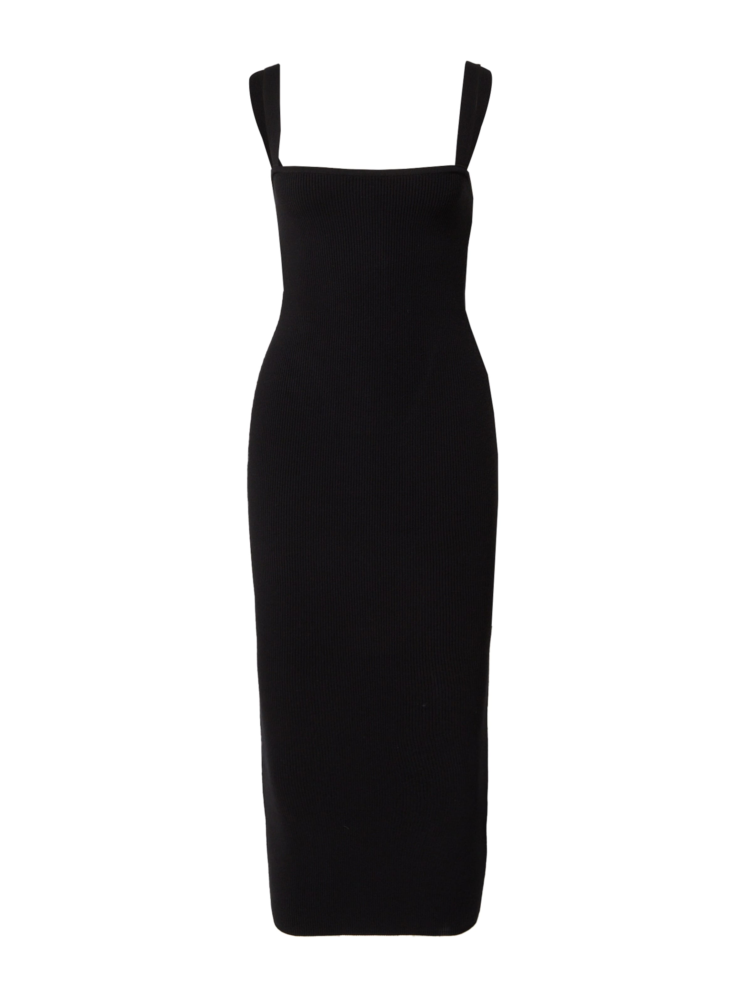 ABOUT YOU x Chiara Biasi Pletena obleka 'Rea' | črna barva, Prikaz izdelka