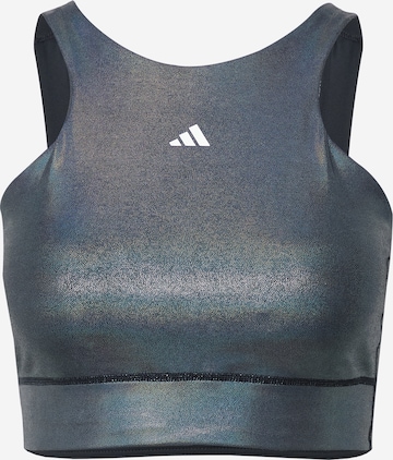 ADIDAS PERFORMANCE Bustier Sport bikini felső 'Powerimpact Medium-Support Longline' - fekete: elől