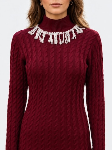 RYVAN Knitted dress 'Strickkleider' in Red