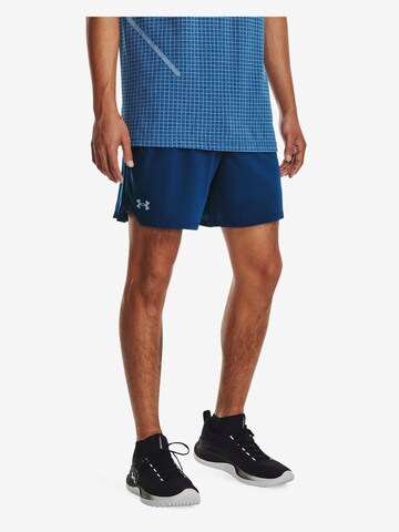 UNDER ARMOUR Regular Workout Pants 'Vanish' in Blue: front
