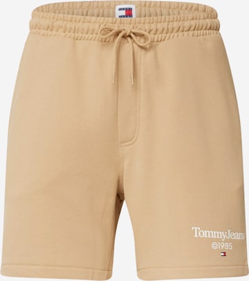 Tommy Jeans Regular Trousers in Brown: front