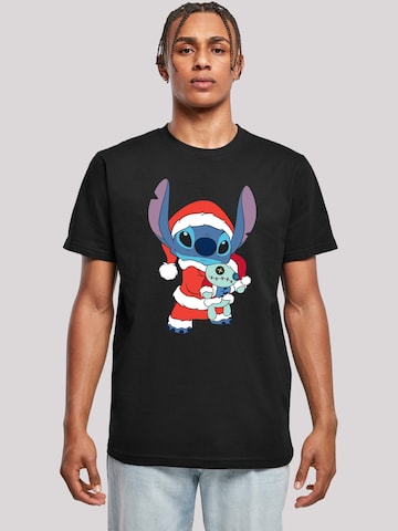 F4NT4STIC Shirt 'Disney Lilo & Stitch Christmas' in Zwart