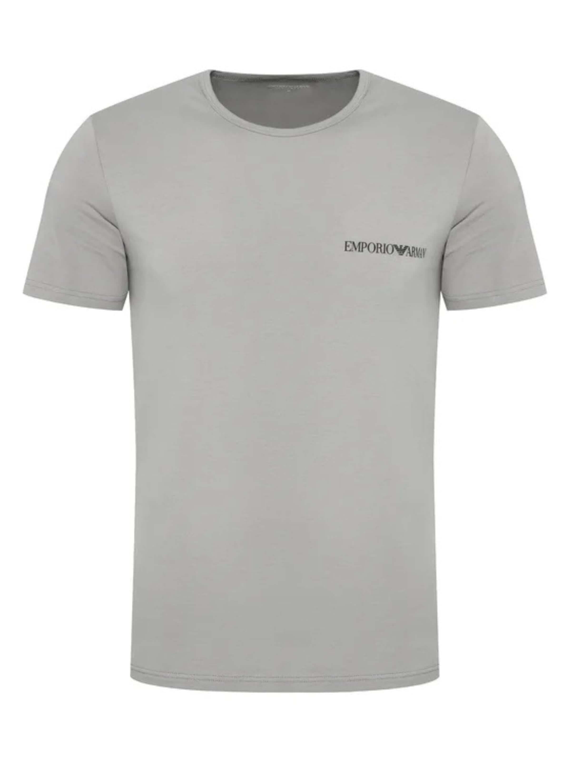Maillot de corps 'Men's 2 Pack Stretch Crew Neck T-Shirt with Logo' Emporio Armani en gris