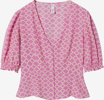 MANGO Bluse 'BEADY' in Pink: predná strana