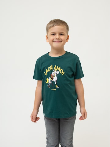 Bavarian Caps T-Shirt 'Lucky Luke: Lach Amoi' in Grün: Vorderseite
