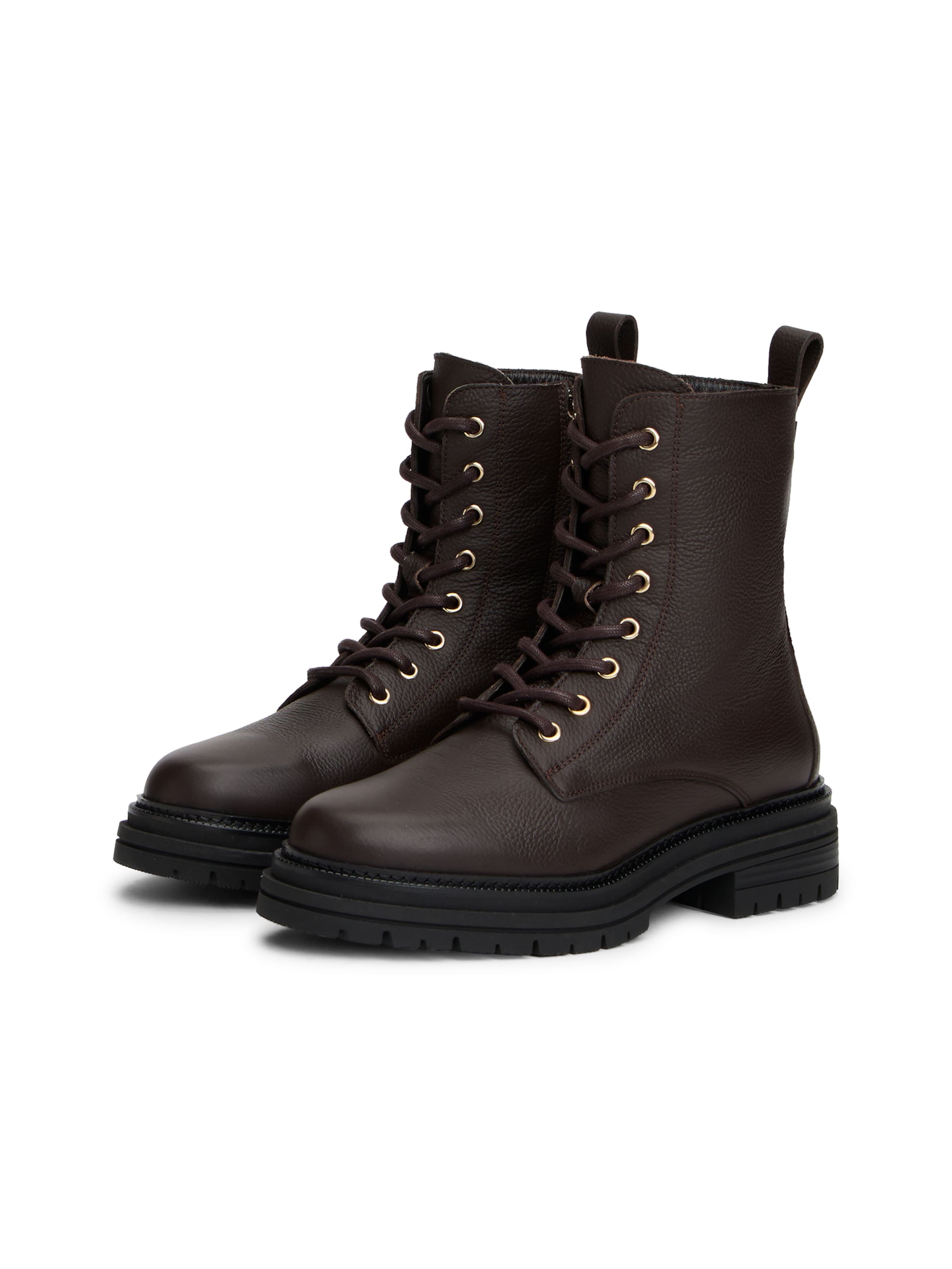 TOMMY HILFIGER Lace-Up Ankle Boots in Brown