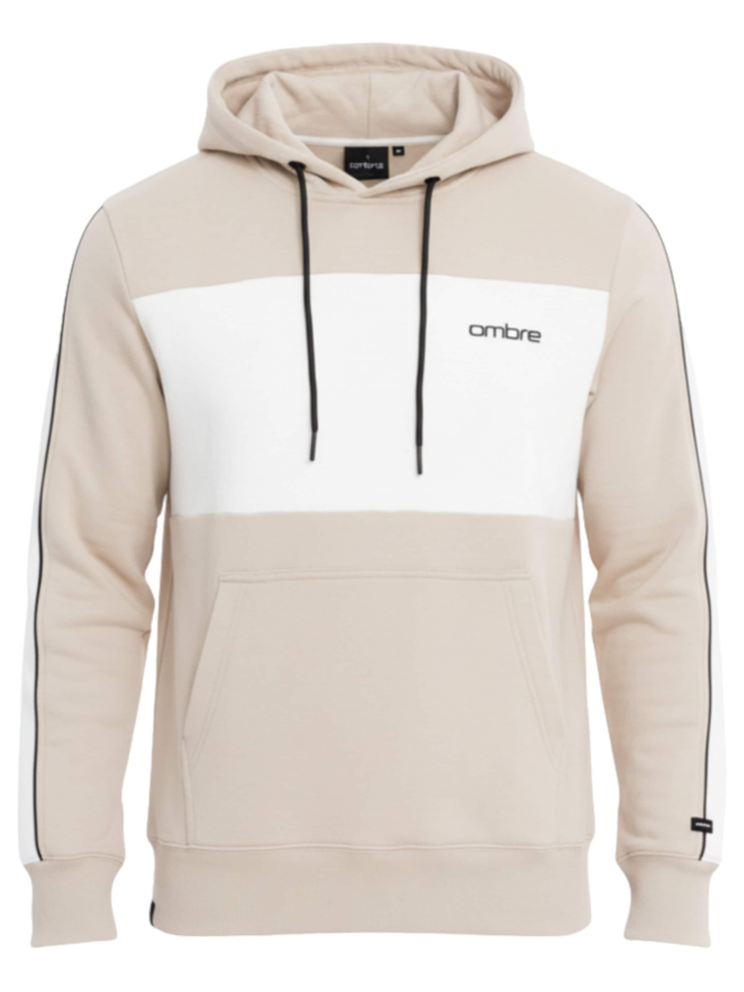 Ombre Sweatshirt 'OM-SSNZ-0225' in Beige: voorkant