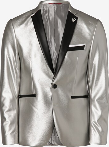 Finshley & Harding London Slim fit Suit Jacket ' Brixdon ' in Silver: front