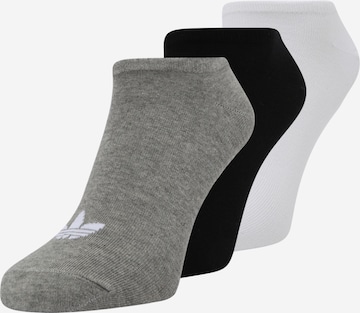 Chaussettes 'Trefoil Liner' ADIDAS ORIGINALS en gris : devant