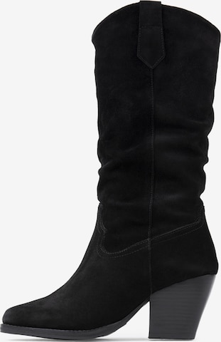 BRONX Cowboy Boots 'Fu-Zzy' in Black: front