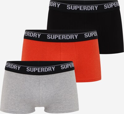Superdry Boxershorts in graumeliert / hellrot / schwarz / weiß, Produktansicht