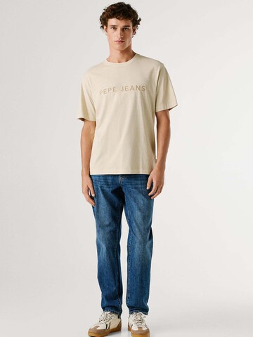 Pepe Jeans Shirt 'MEYER TEE' in Beige