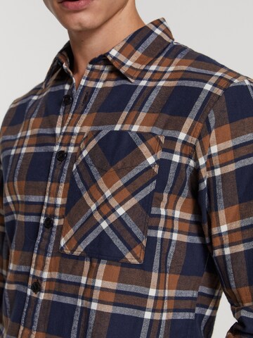 Shiwi Regular fit Button Up Shirt 'Luke' in Brown