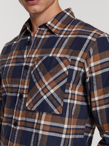 Regular fit Camicia 'Luke' di Shiwi in marrone