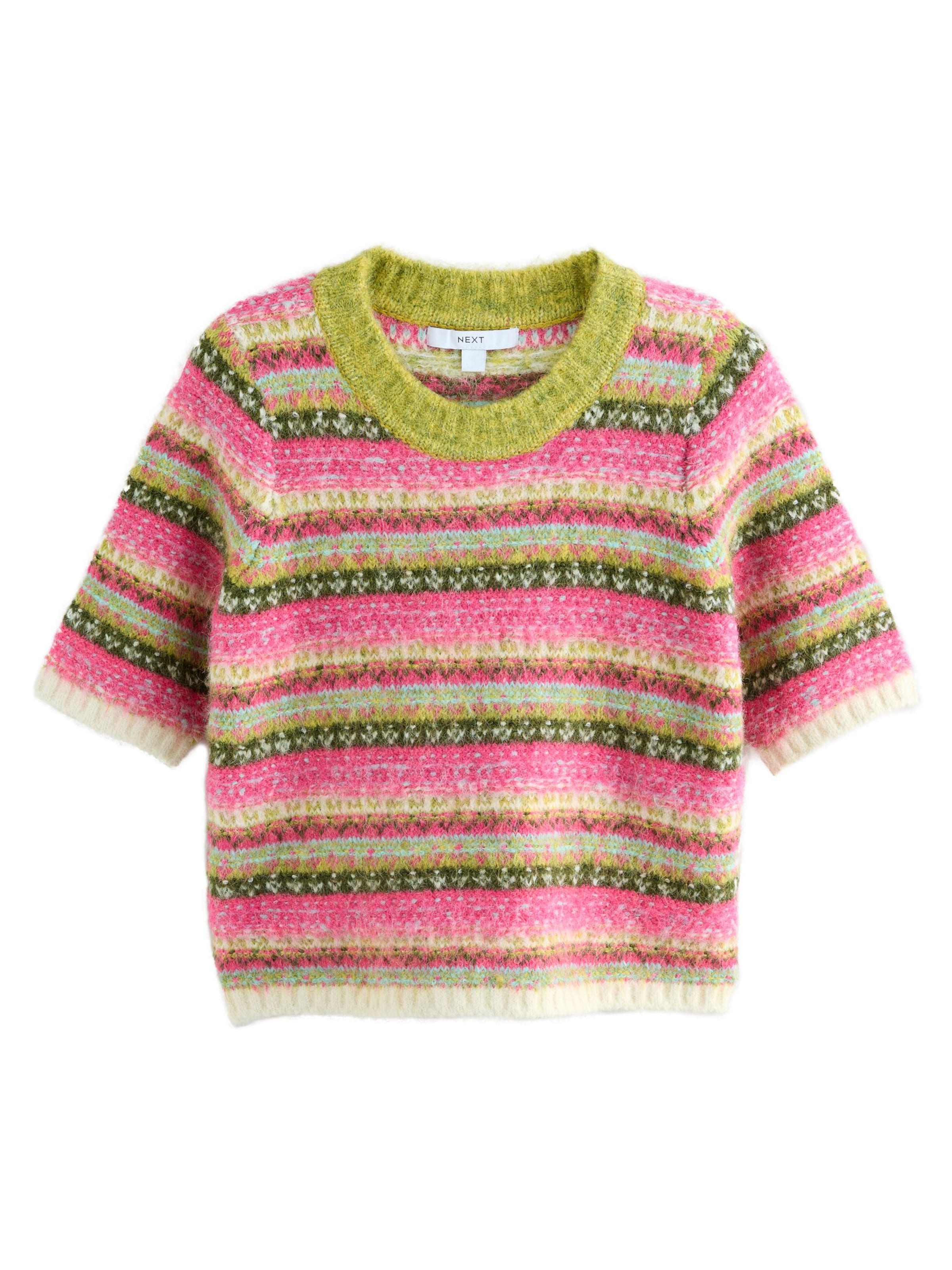 Pullover Next di colore oliva / mela / rosa / bianco, Visualizzazione prodotti