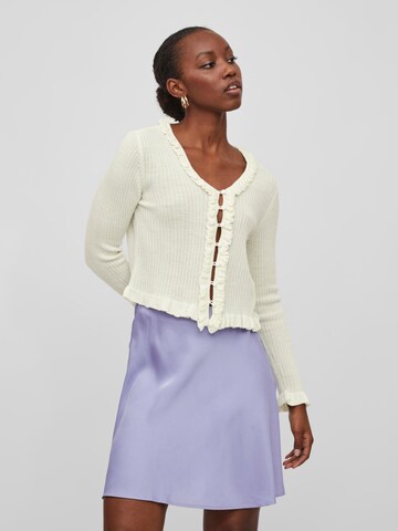 Vila Petite Knit Cardigan 'Salli' in White: front