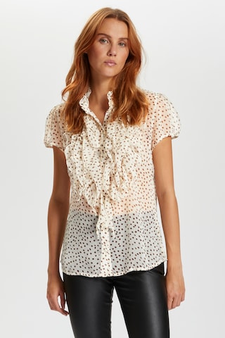 SAINT TROPEZ Blouse in Beige: voorkant