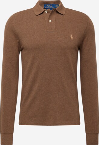 Coupe slim T-Shirt Polo Ralph Lauren en marron : devant