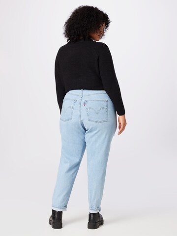 Levi's® Plus Tapered Jeans 'PL High Waisted Mom Jean' i blå