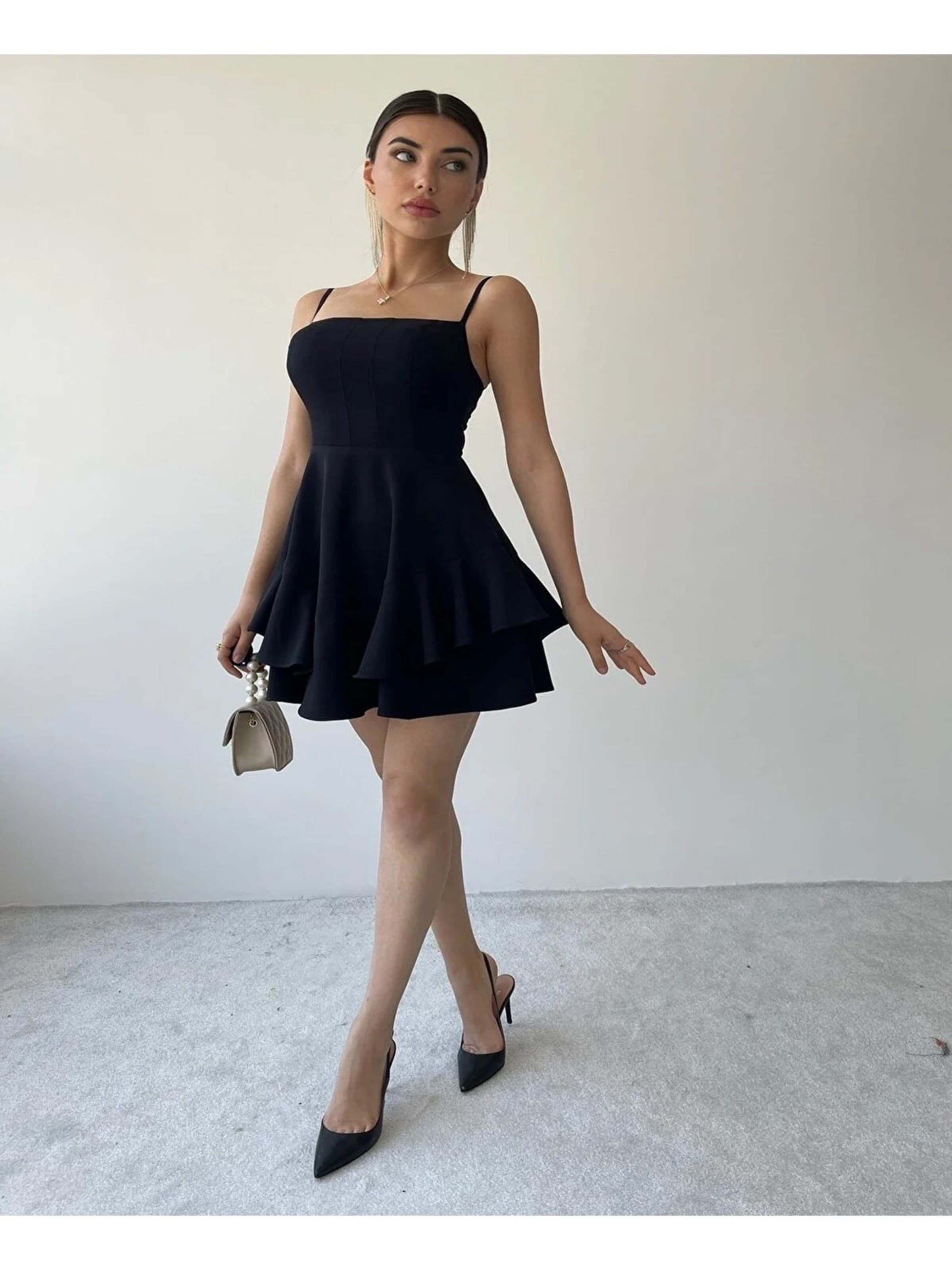 Robe WOMAN VISION en noir : devant