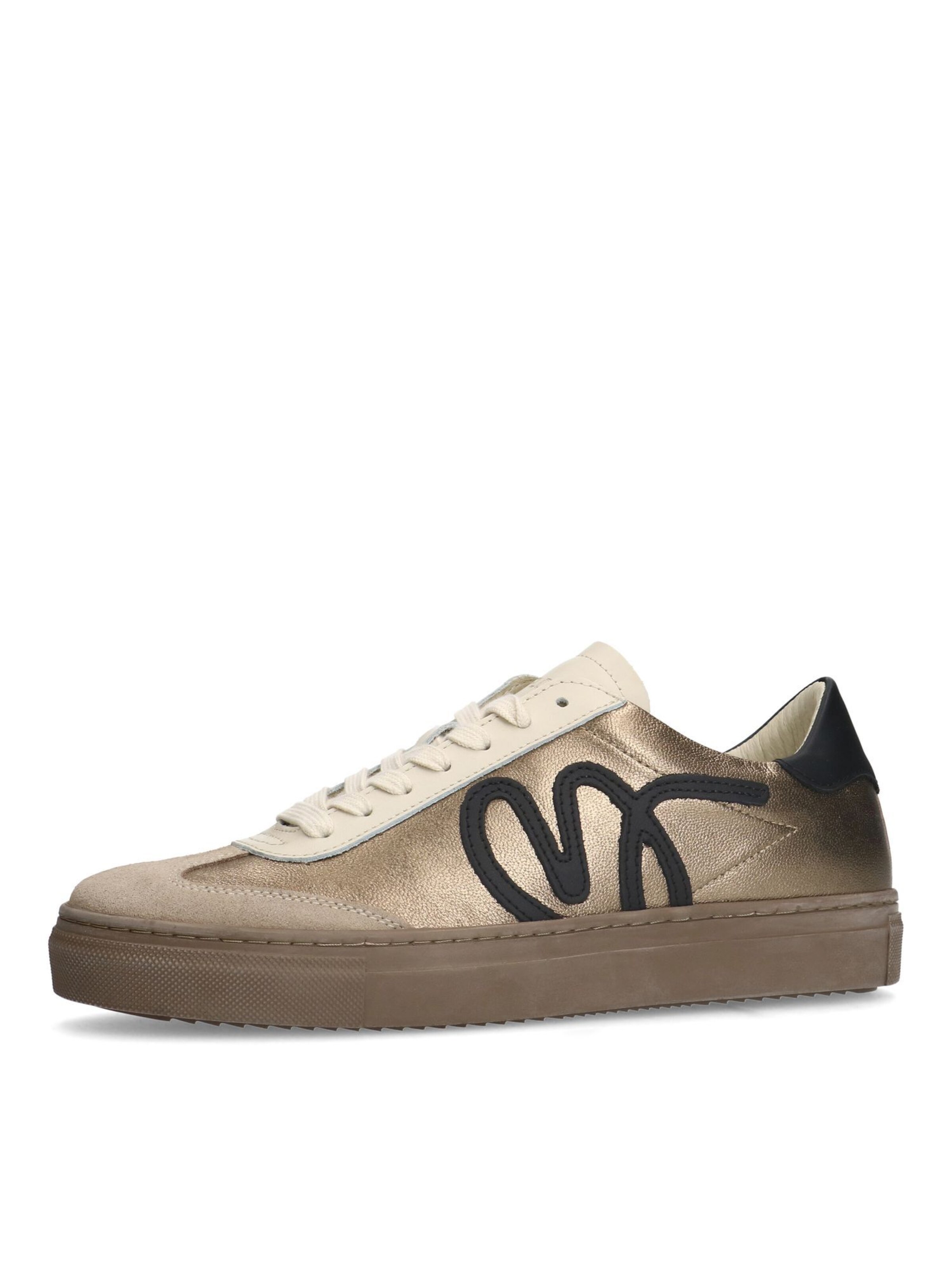 MANFIELD Sneaker in beige / gold / schwarz, Produktansicht