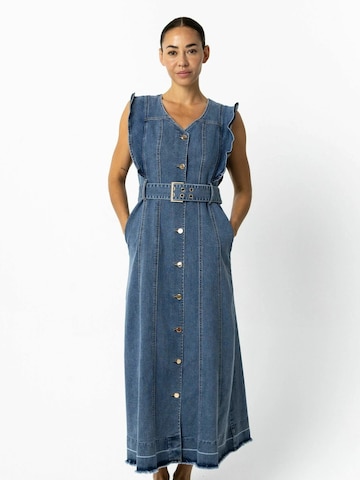 Coster Copenhagen Kjole ' Denim ' i blå: forside