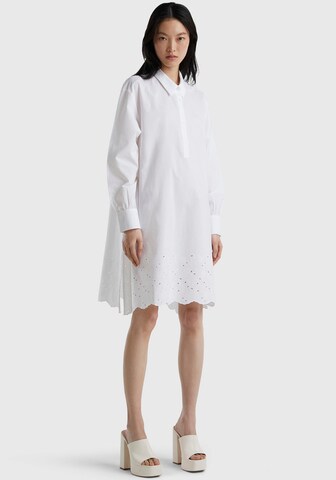 UNITED COLORS OF BENETTON Shirt Dress in White: front
