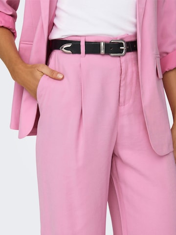 ONLY Wide leg Pleat-Front Pants 'Aris' in Pink