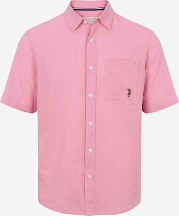 U.S. POLO ASSN. Comfort fit Button Up Shirt ' UMFlori ' in Pink: front