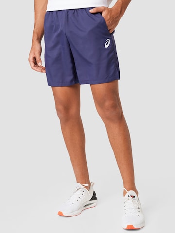 ASICS Workout Pants in Blue: front